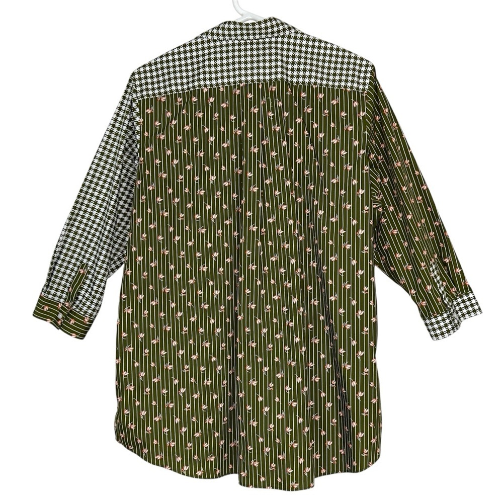 Lands End Green Spring Mix 3/4 Sleeve Tunic - Picture 2 of 5